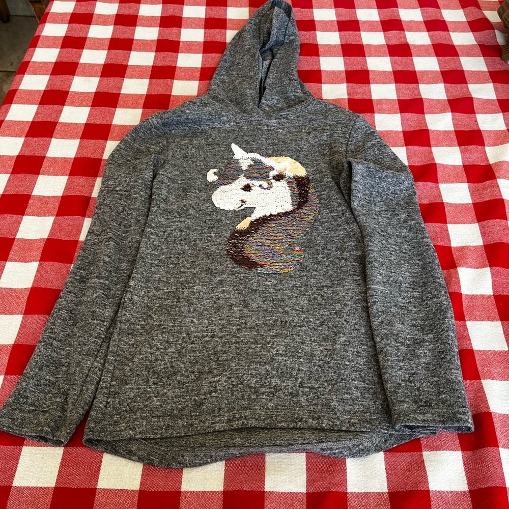 Girls pull over hooded sweater